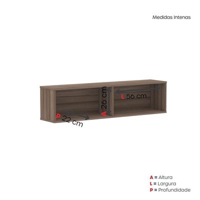 Nicho De Parede 300x1200mm Walnut