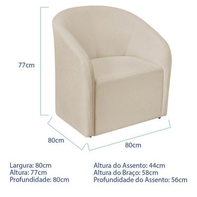 Kit Recamier Curvo Sala De Estar Inglaterra 150cm Lado Direito E 2 Poltronas Orgânica Bouclé Bege