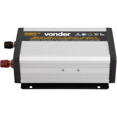 Inversor de Potência Automotivo 600W 12V DC para 127V Vonder Converte CC em CA