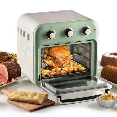 Fritadeira Air Fryer Ariete 4632 Vintage verde porta transparente 1400w 16 litros 220 volts
