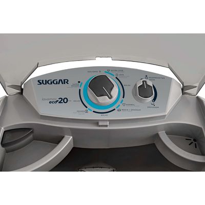 Lavadora de Roupa Semi-Automática Suggar Lavamax Eco 20 KG Prata / 110v