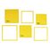 Gabaritos Quadrados com Ângulo de 90° para Acolchoamento - Conjunto de 3 (7,6/10,2/12,7 cm) para Costura, Colcha e Patchwork D6 - Traceease Amarelo