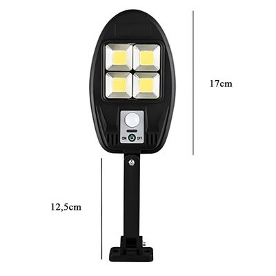 Luminária Lâmpada Solar LED com Sensor Movimento