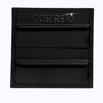 Caixa De Correios Condomínio Preta 2 Módulos Tamanho 15x28x28cm Aço Preto