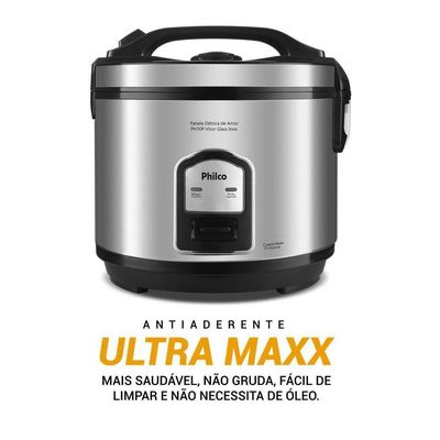 Panela De Arroz Elétrica Philco Inox 10 Xícaras PH10P 110V