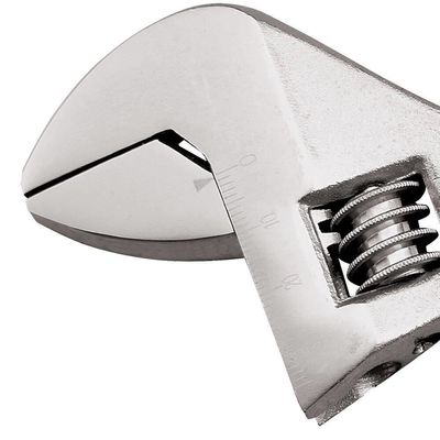 Chave Ajustável Para Porcas Tramontina Inglesa 10" 28mm Corpo Forjado Em Aço Carbono Cromado 4101651