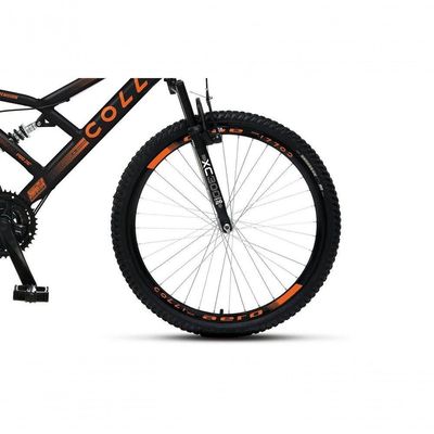Bicicleta Gps 148 Aro 26 Dupla Suspensão 21 Marchas Preto-laranja