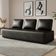 Sofá 3 Lugares 222cm Sala De Estar Rovier Sintético Preto Z32 - Mpozenato