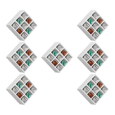 Kit 07 Nichos Porta Toalhas 09 Lugares 40x40cm Branco - Gran Belo