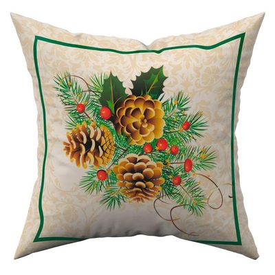 Kit 4 Almofadas Cheias Decorativas Natalinas Verde Natal Fim De Ano 45cm X 45cm Com Refil