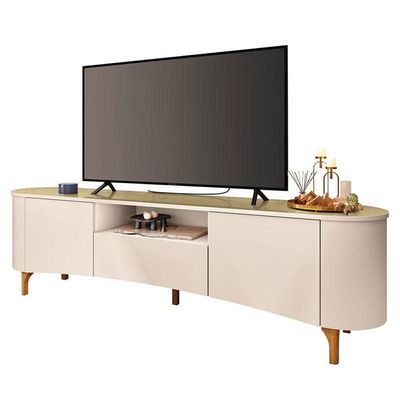 Rack Bancada Elara Off White Champanhe - Hb Móveis
