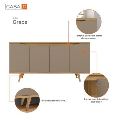 Buffet Aparador Para Sala Luxemburgo Fendi Hannover
