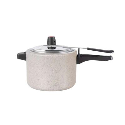 Panela De Pressão Ceramic Life Vapt 20 Cm 4,5 L Em Alumínio E Revestimento Cerâmico Antiaderente Vanilla Brinox