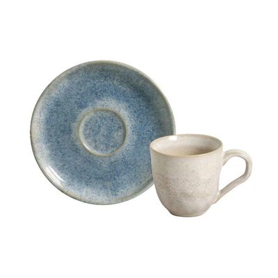 Conjunto De Xícara De Cafezinho Com Pires 06 Peças Bio Wave Porto Brasil