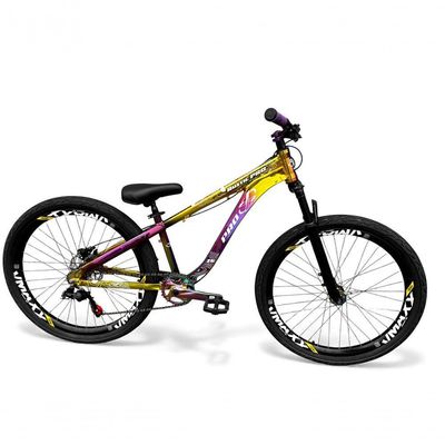 Bicicleta aro26 ProxRusticProCamaleão Freeride Single FreioHidraulico Shimano Garfo Trava Cubo K7