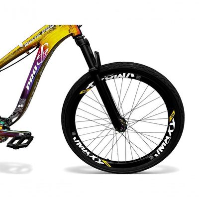 Bicicleta aro26 ProxRusticProCamaleão Freeride Single FreioHidraulico Shimano Garfo Trava Cubo K7