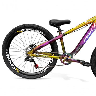 Bicicleta aro26 ProxRusticProCamaleão Freeride Single FreioHidraulico Shimano Garfo Trava Cubo K7