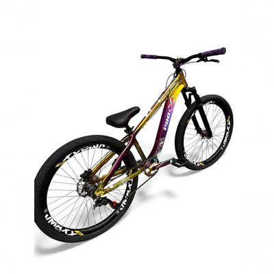 Bicicleta aro26 ProxRusticProCamaleão Freeride Single FreioHidraulico Shimano Garfo Trava Cubo K7
