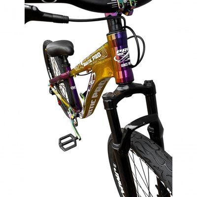 Bicicleta aro26 ProxRusticProCamaleão Freeride Single FreioHidraulico Shimano Garfo Trava Cubo K7
