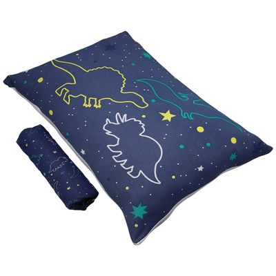 Jogo de Cama Portallar Solteiro Malha Mista Joy Dinossauros 2 peças Azul