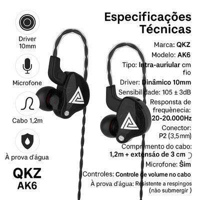 Fone Ouvido Retorno Palco Celular Esportivo Musica Qkz Case