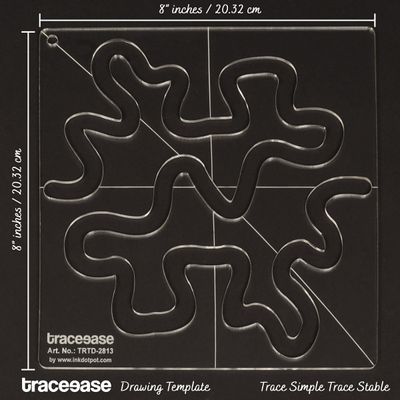 Traceease 1 Peça Molde Meander Stipple para Matelassê/Apliquê 20 x 20 cm Estêncil DIY para Costura, Colcha e Patchwork, 3 mm - IBA Crafts Amarelo