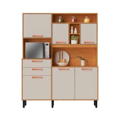 Armário De Cozinha Compacta 160cm Nápoles Off White Madeira Itatiaia