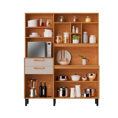 Armário De Cozinha Compacta 160cm Nápoles Off White Madeira Itatiaia