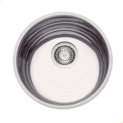 Cuba Redonda Tramontina Luna 30 Bl Prime Em Aço Inox Alto Brilho 30 Cm Com Válvula 94010202