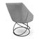 Kit 6 Poltronas Luxo Alana Suede Base Luxo Preto - Pallazio Cor Grafite