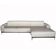 Sofá Molino 5 Lugares 300cm Chaise Esquerdo Pés Gold Veludo Creme - Nexta Casa