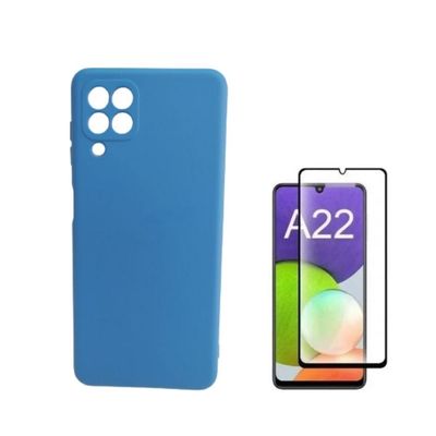 Capinha Para Galaxy A22 4g Tela 6.4 Aveludada + Pelicula 9d