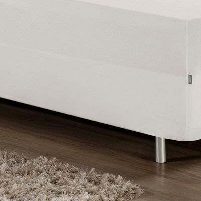 Jogo De Cama Solteiro Nobre 2 Peças Luva De Box 55cm De Altura Malha 100% Algodão - Palha