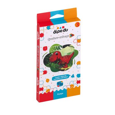 Quebra Cabeça 3D Infantil Dipedu Dino T-Rex 18 Peças - Brw 3007