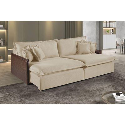 Sofá Martins M-160 Linho 2 Módulos De 80cm Estofados Martins Linho Bege