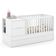 Quarto De Bebê Americano 6 Portas Com Berço Americano Multifuncional Formare Branco Acetinado - Matic - Henn