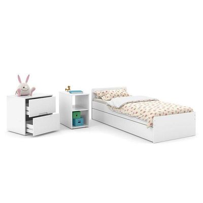 Quarto De Bebê Americano 6 Portas Com Berço Americano Multifuncional Formare Branco Acetinado - Matic - Henn