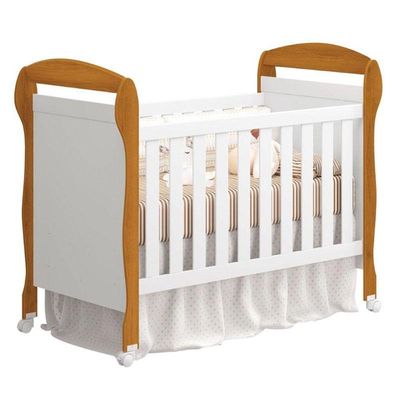 Quarto De Bebê Americano 6 Portas Com Berço Danny Branco Acetinado Savana Reller - Henn.