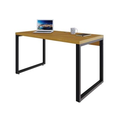Mesa Operacional 135x70x75cm Yon - Acácia Mel-est.preta Acácia Mel-est.preta