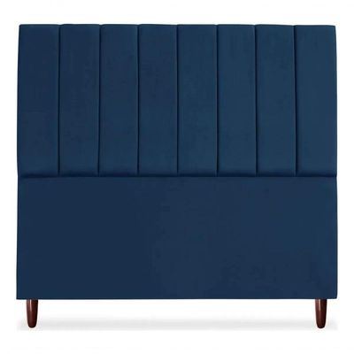 Cabeceira De Cama Box Carla Casal King 195 Cm Suede Azul Marinho Do Lar Móveis E Decoração