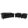 Kit 03 Peças Namoradeira E Poltronas Chesterfield Duque Via Courano Preto