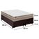 Cama Box Casal Bipartido Suede + Colchão Lis Molas Ensacadas Plumatex Marrom 138cm - Suporta Até 120 Kg Por Pessoa