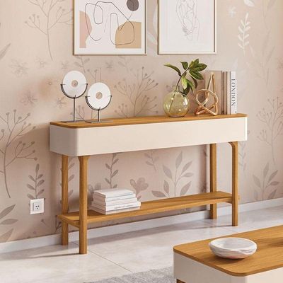 Home Suspenso Astor Cinamomo Off White Com Mesa De Centro Liz E Aparador Fiero Off White Cinamomo - Hb Móveis