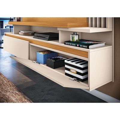 Home Suspenso Astor Cinamomo Off White Com Mesa De Centro Liz Off White Cinamomo - Hb Móveis