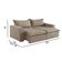 Sofá Cama 3 Lugares Retrátil Reclinável M-184 Veludo Martins Bege