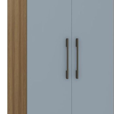 Guarda Roupa Modulado 79cm Com 2 Portas Delphi Avelã/grey L01 - Mpozenato