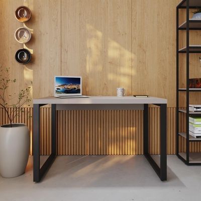 Mesa Operacional 120x70x75cm Yon - Off White-est.preta Off White-est.preta