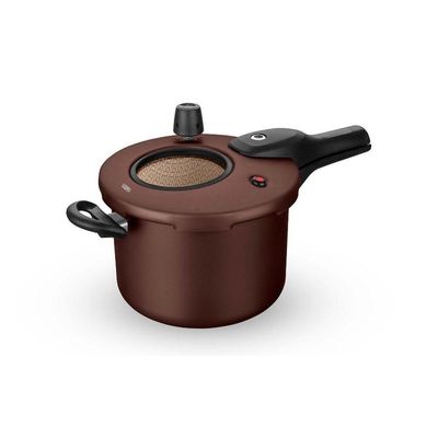 Panela de Pressão 6603 Fechamento Externo Alumínio 4,5L Marrom