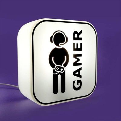 Luminária Box Gamer Decoração Setup Parede Ou Mesa - Bivolt