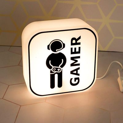 Luminária Box Gamer Decoração Setup Parede Ou Mesa - Bivolt